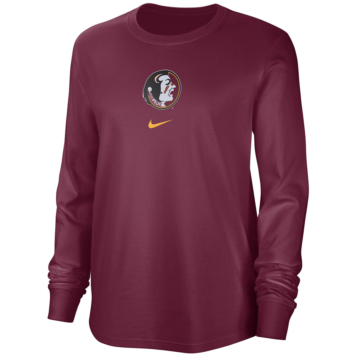 Nike Women's Vault Seminole Logo Long Sleeve Cotton T-shirt - Garnet –  Garnet & Gold