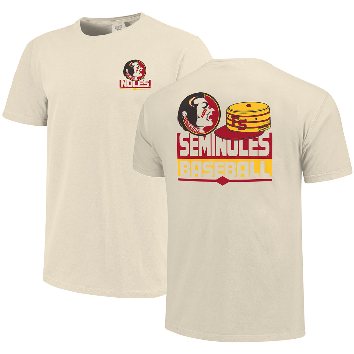 Image One Comfort Colors Adult/Unisex Vault Seminole Logo/Seminole Bas –  Garnet & Gold