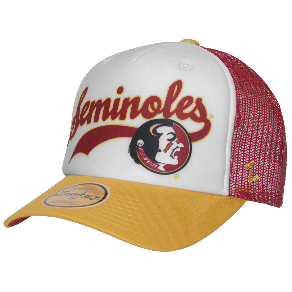 Zephyr Vault Seminoles/Seminole Logo Adjustable Trucker Cap