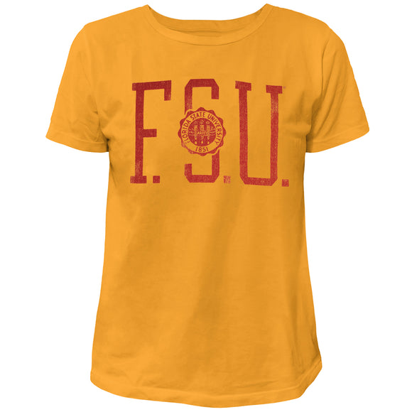 Florida State Seminoles Women's Apparel - Retro Brand The Florida State Crowell Baseball Jersey S