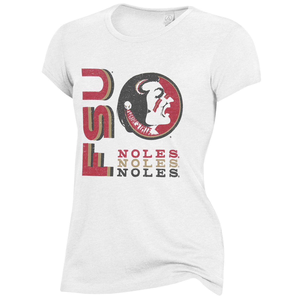 Alternative Apparel Women's Vault Seminole Logo Fsu Noles Short Sleeve 